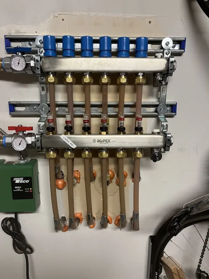 Plumber performing Gas Line Installation at a residential property in Harwich